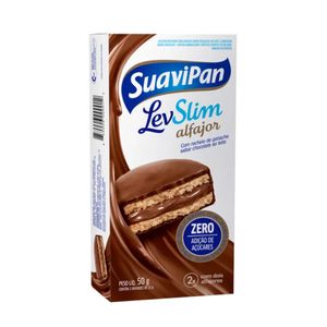 Alfajor recheio de chocolate ao leite com 2 unidades Suavipan 50g