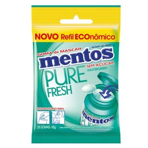 Goma de mascar refil wintergreen Mentos 56g