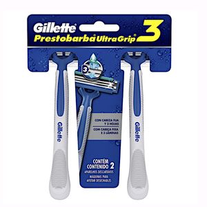 Aparelho de Barbear Descartável Gillette Prestobarba UltraGrip 3 c/2 Unidades