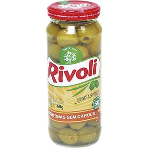 Azeitona Verde Rivoli sem Caroço Vidro 160g