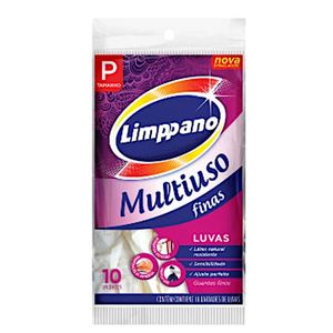 Luva Descartável Limppano Finas Tamanho P | Com 10 Unidades