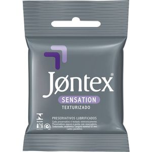 Preservativos sensation texturizado com 3 unidades Jontex
