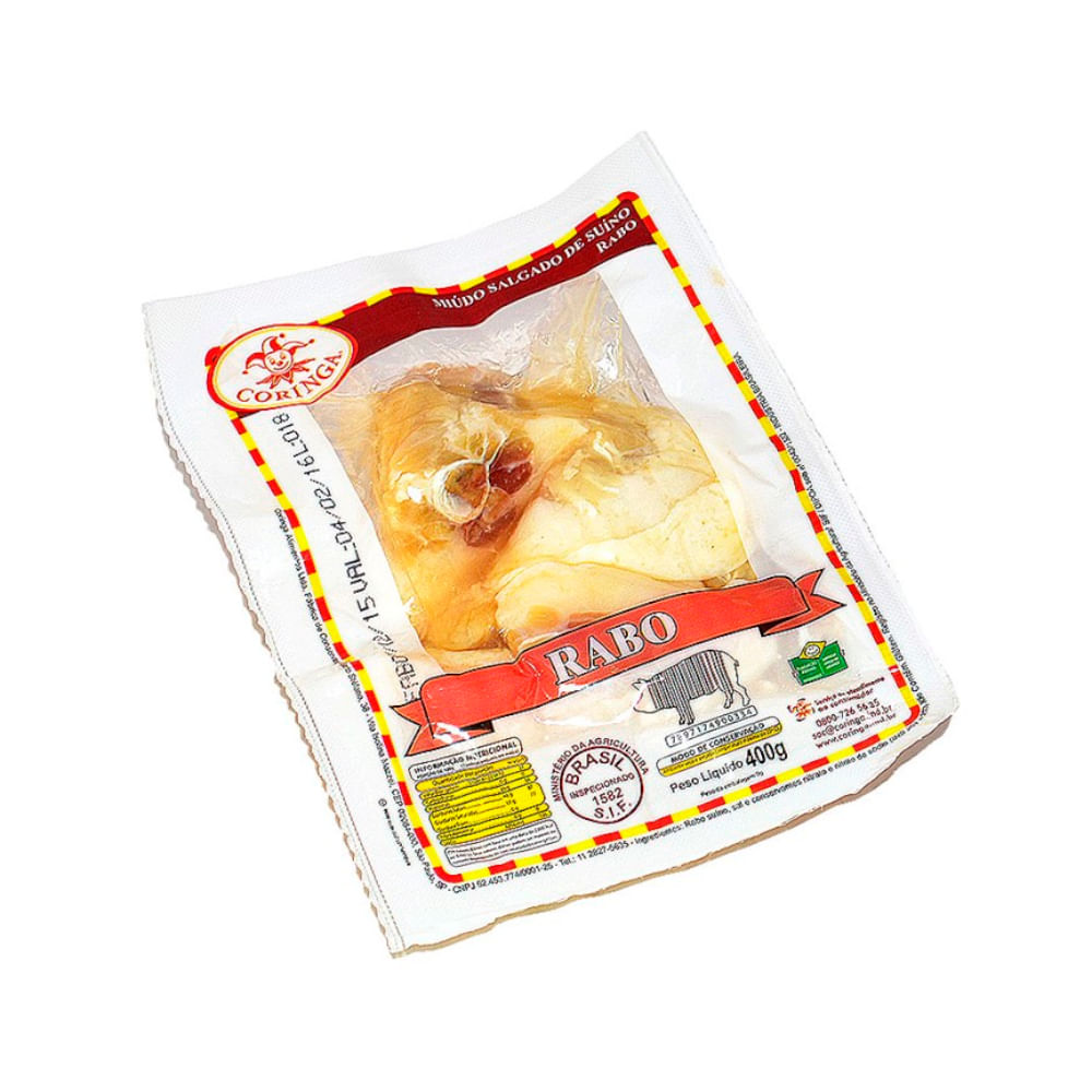 Rabo suíno salgado Coringa 400g