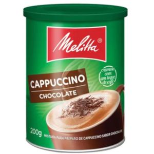 Cappuccino Solúvel Melitta Chocolate Pote 200g