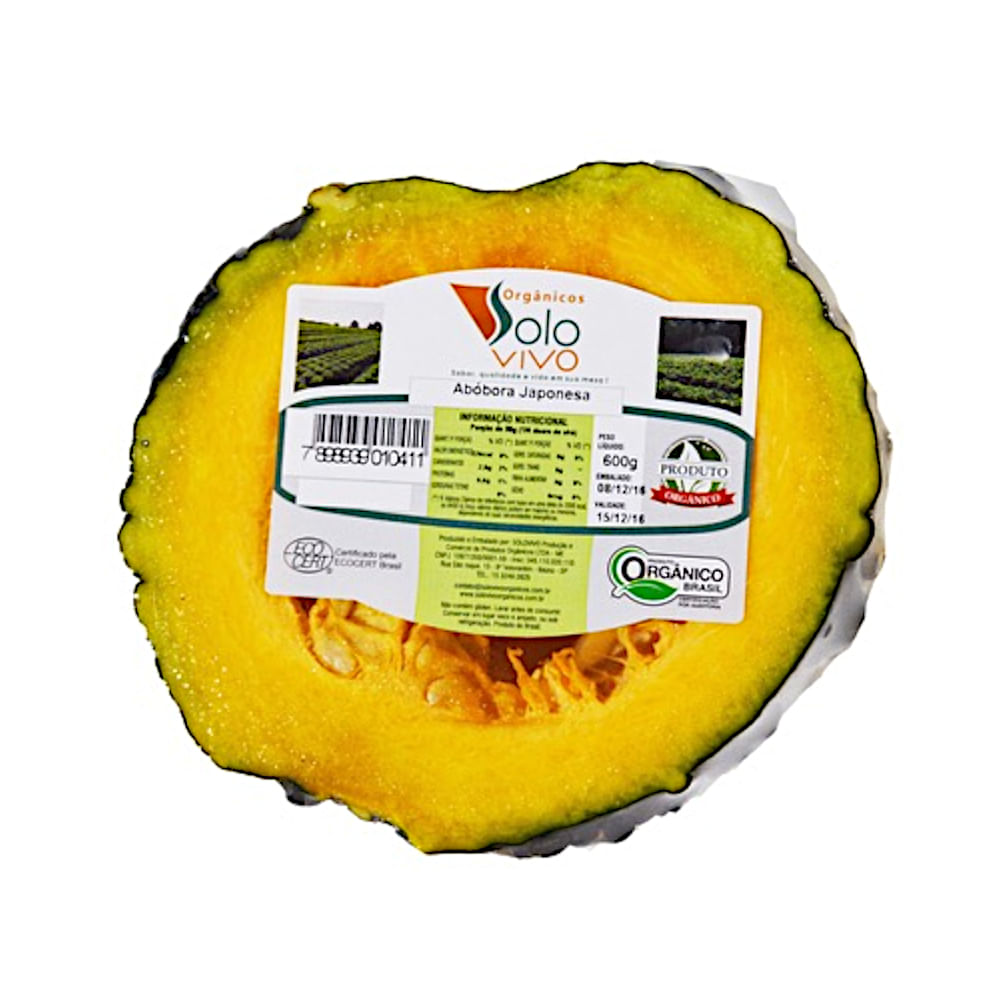 Abobora Japonesa Organica Solo Vivo 600g