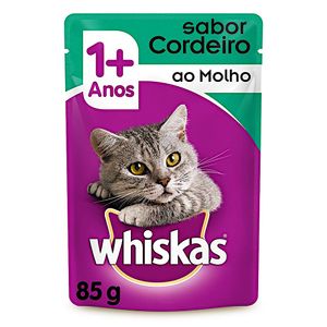 Ração para gatos adultos sabor cordeiro Whiskas 85g