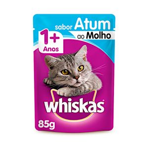 Ração úmida para gatos adultos sabor atum Whiskas 85g
