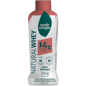 Iogurte Desnatado Natural Whey Sabor Morango Verde Campo 250g