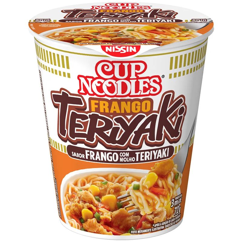 Macarrão Instantâneo Sabor Frango Teriyaki Cup Noodles 70g