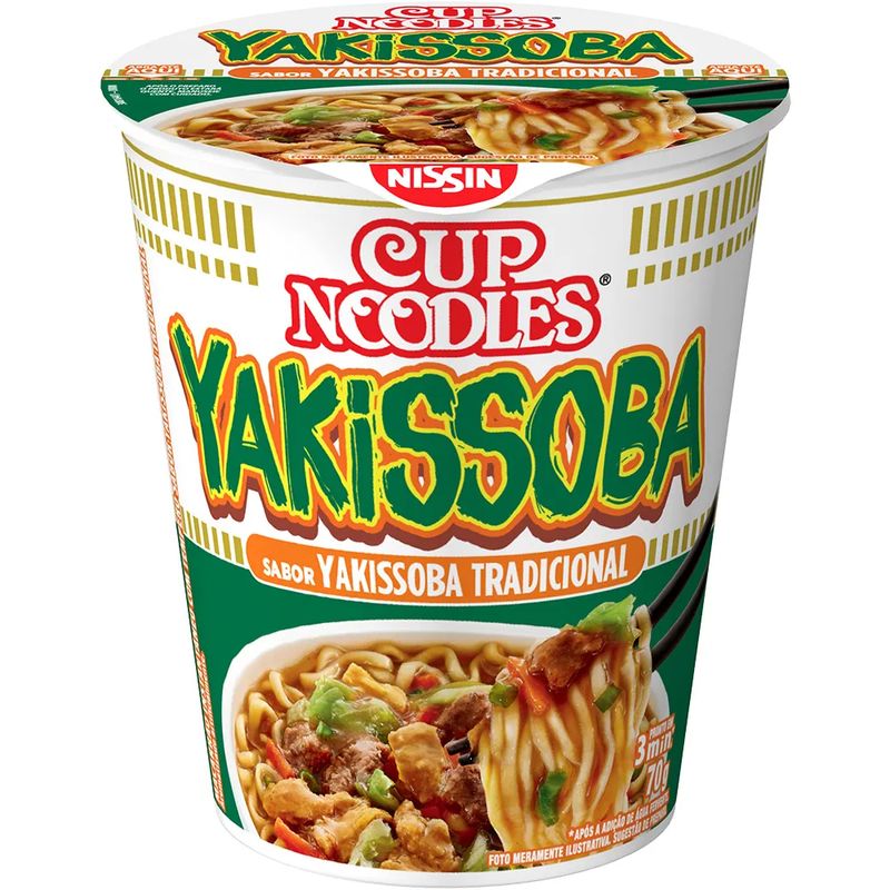 Macarrão Instantâneo Sabor Yakissoba Tradicional Cup Noodles 70g