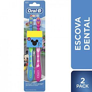 Escova dental Infantil mickey com 2 unidades Oral-B