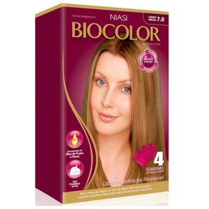 Tintura permanente kit 7.0 louro arraso Biocolor