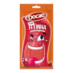 Bala de gelatina sabor morango colorido Docile 70g