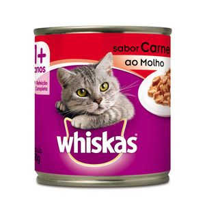 Alimento para Gatos Whiskas Carne Molho Lata 290g