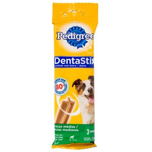 Biscoito Dentastix Pedigree Raças Medias com 3 Unidade 75g