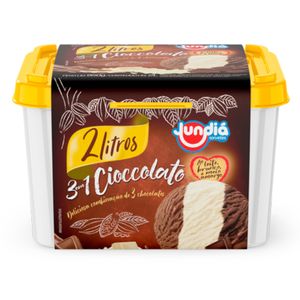 Sorvete sabor 3 chocolates Jundiá 2 litros