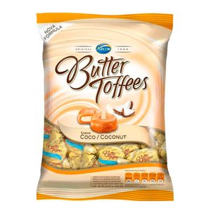 Bala Mastigável Arcor Butter Toffees Coco 100g