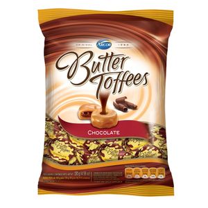 Bala Mastigável Arcor Butter Toffees Chocolate 100g