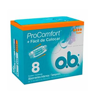Absorvente Interno Procomfort Super com 8 Unidades OB