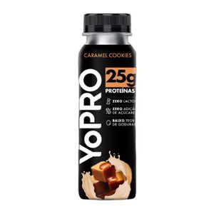 Iogurte Caramel Cookies Zero Lactose Yopro Frasco 250g