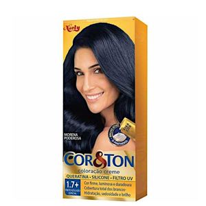 Mini kit coloração permanente 1.7 + preto azulado Cor&Ton 125g