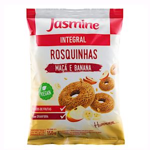 Biscoito Rosquinha Integral Maçã e Banana Jasmine 150g