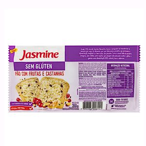 Pão de Sanduíche Frutas e Castanhas sem Glutén Jasmine Pacote 350g