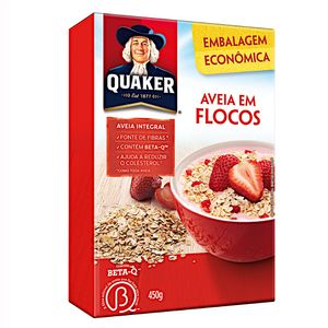 Aveia Quaker Integral em Flocos Regular 450g