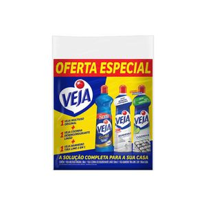Kit Limpeza Original+Banheiro+Desengordurante Veja 500ML