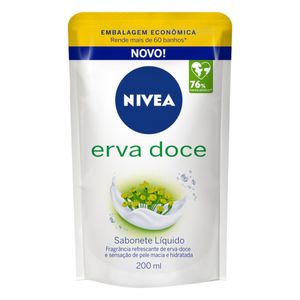Sabonete Liquido Creme Erva Doce Nivea Refil 200ml