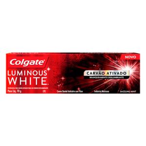 Creme Dental Luminous White Carvão Ativado Colgate 70G
