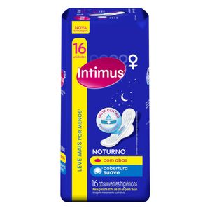 Absorvente Noturno Cobertura Suave Intimus com Abas C16