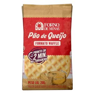 Pão de Queijo Congelado Waffle Forno de Minas Pacote 200g