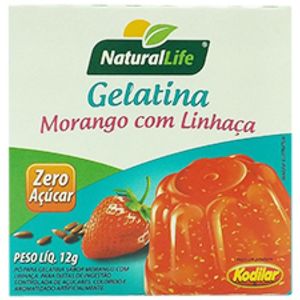 Gelatina Zero Açúcar Morango com Linhaça Kodilar 12g
