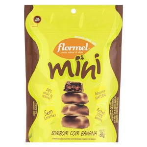Bombom Flormel Zero Açúcar com Banana Mini 60g