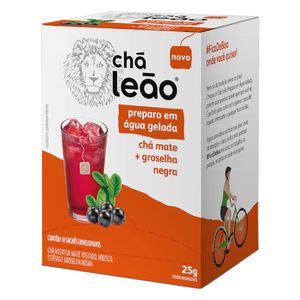 Chá Leão Gelado Mate e Groselha Negra | Com 10 Sachês