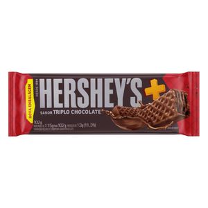Wafer Recheio e Cobertura Triplo Chocolate Mais Hershey's 102g
