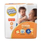 Fralda-Descartavel-Infantil-Pom-Pom-Derma-Protek-G-Pacote-24-Unidades-s