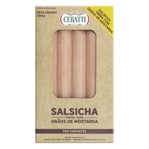 Salsicha Viena com Grãos de Mostarda Ceratti 200g