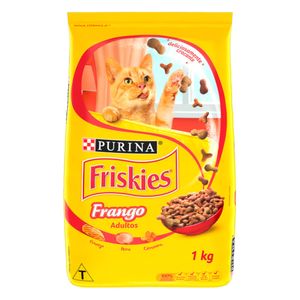 Alimento para Gatos Adultos Frango Purina Friskies Pacote 1kg