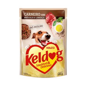 Alimento para Cães Carneiro com Brócolis Keldog  Sachê 100g