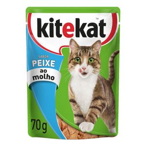 Alimento para Gatos Adultos Peixe ao Molho Kitekat Sachê 70g