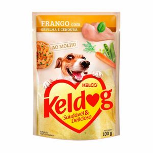Alimento para Cães Frango, Ervilha e Cenoura Keldog Sachê 100g