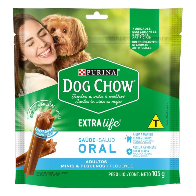 Petisco-para-Caes-Adultos-Racas-Minis-e-Pequenas-Purina-Dog-Chow-Saude-Oral-Pouch-105g-7-Unidades-s
