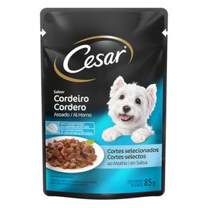 Alimento para Cães Adultos Cordeiro Assado Cesar Sachê 85g