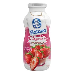 Iogurte Parcialmente Desnatado Morango Batavo Frasco 170g