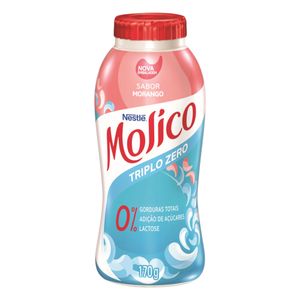 Iogurte Desnatado Morango Zero Lactose Molico Frasco 170g