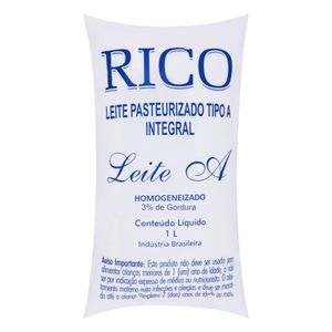 Leite Pasteurizado Homogeneizado Tipo A Integral Rico 1l
