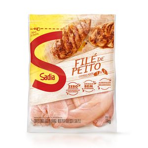 Filé Peito de Frango Congelado sem Pele e sem Osso Sadia 1Kg