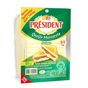Queijo Mussarela Fatiado Président 300g